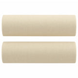 Set Divani 2 pz con Cuscini Crema in Tessuto