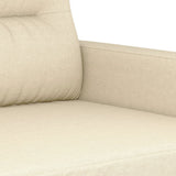 Set Divani 3 pz con Cuscini Crema in Tessuto