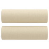 Set Divani 3 pz con Cuscini Crema in Tessuto