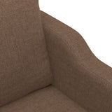 Set di Divani 3 pz con Cuscini Marrone in Tessuto