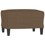Set di Divani 4 pz con Cuscini Marrone in Tessuto