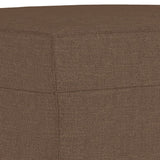 Set di Divani 4 pz con Cuscini Marrone in Tessuto