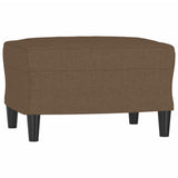 Set di Divani 4 pz con Cuscini Marrone in Tessuto