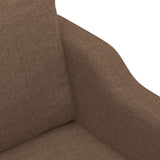 Set di Divani 4 pz con Cuscini Marrone in Tessuto