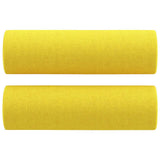 Set di Divani 3 pz con Cuscini Giallo Chiaro in Tessuto