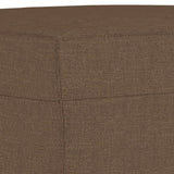 Set di Divani 3 pz con Cuscini Marrone in Tessuto