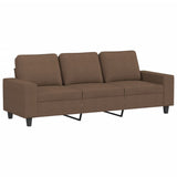 Set di Divani 3 pz Marrone in Tessuto