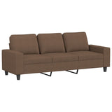 Set di Divani 4 pz Marrone in Tessuto
