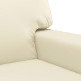 Set di Divani 2 pz con Cuscini Crema in Similpelle