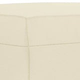 Set di Divani 3 pz con Cuscini Crema in Similpelle