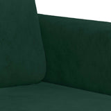 Set di Divani 3 pz Verde Scuro in Velluto
