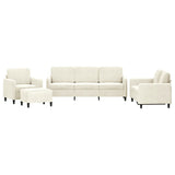 Set di Divani 4 pz Crema in Velluto