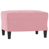 Set di Divani 3 pz Rosa in Velluto