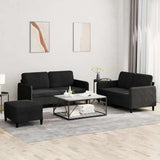 Set di Divani 3 pz Nero in Velluto