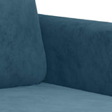 Set di Divani 3 pz Blu in Velluto