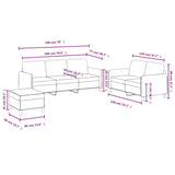 Set di Divani 3 pz Blu in Velluto