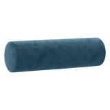 Set di Divani 3 pz con Cuscini Blu in Velluto