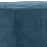 Set di Divani 3 pz con Cuscini Blu in Velluto