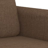 Set di Divani 3 pz con Cuscini Marrone in Tessuto