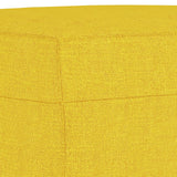 Set di Divani 4 pz con Cuscini Giallo Chiaro in Tessuto