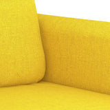 Set di Divani 2 pz con Cuscini Giallo Chiaro in Tessuto