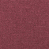 Set di Divani 2 pz con Cuscini Rosso Vino in Tessuto
