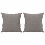 Set Divani 3 pz con Cuscini Tortora in Tessuto