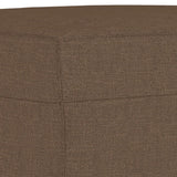 Set di Divani 3 pz con Cuscini Marrone in Tessuto