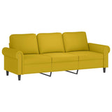 Set di Divani 4 pz con Cuscini giallo in Velluto