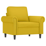 Set di Divani 4 pz con Cuscini Giallo in Velluto