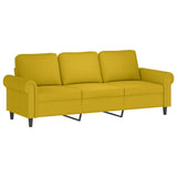 Set di Divani 4 pz con Cuscini Giallo in Velluto