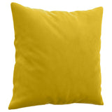 Set di Divani 4 pz con Cuscini Giallo in Velluto
