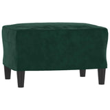 Set di Divani 3 pz con Cuscini Verde scuro in Velluto
