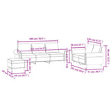Set di Divani 3 pz con Cuscini Grigio Scuro in Velluto