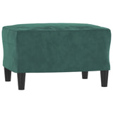 Set di Divani 3 pz con Cuscini Verde scuro in Velluto