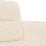 Set Divani 4 pz con Cuscini Beige in Tessuto Microfibra