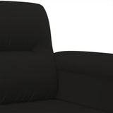 Set Divani 4 pz con Cuscini Nero in Tessuto Microfibra