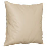 Set Divani 4 pz con Cuscini Crema in Tessuto Microfibra
