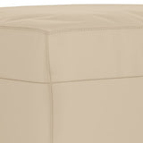 Set Divani 4 pz con Cuscini Crema in Tessuto Microfibra