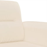 Set Divani 3 pz con Cuscini Beige in Tessuto Microfibra