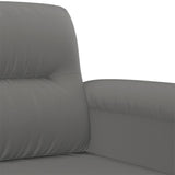 Set Divani 3 pz con Cuscini Grigio Scuro in Tessuto Microfibra