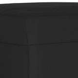 Set Divani 3 pz con Cuscini Nero in Tessuto Microfibra