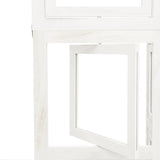 Divisorio Ambienti 3Pannelli Bianco Legno Massello di Paulownia