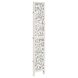 Divisorio Ambienti 3Pannelli Bianco Legno Massello di Paulownia