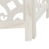 Divisorio Ambienti 3Pannelli Bianco Legno Massello di Paulownia