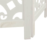 Divisorio Ambienti 4Pannelli Bianco Legno Massello di Paulownia