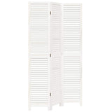 Divisorio Ambienti 3Pannelli Bianco Legno Massello di Paulownia