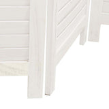 Divisorio Ambienti 3Pannelli Bianco Legno Massello di Paulownia