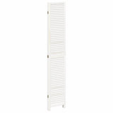 Divisorio Ambienti 4Pannelli Bianco Legno Massello di Paulownia