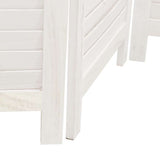 Divisorio Ambienti 4Pannelli Bianco Legno Massello di Paulownia